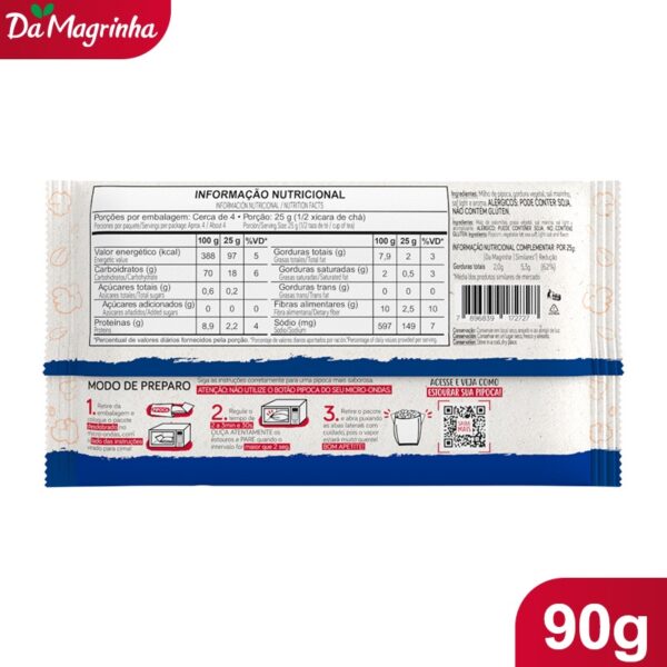 Pipoca de Micro-Ondas 90g - Manteiga