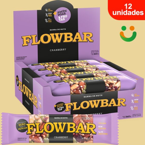 Barra de Nuts Cranberry - Display 12un. de 30G