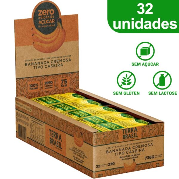 Bananada Terra Brasil s/ Adi. Açúcar - Caixa/display 32x23g