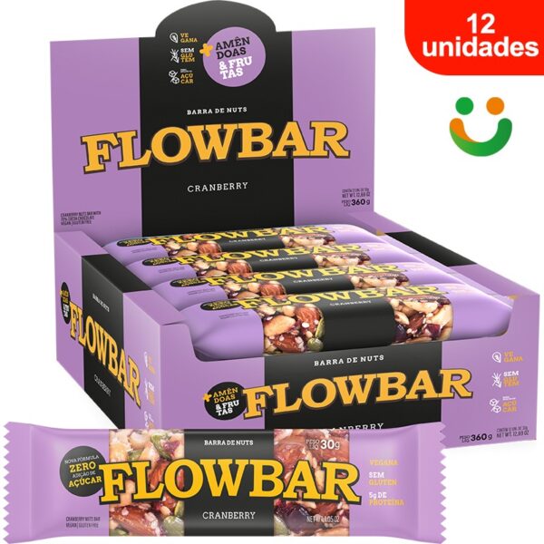 Barra de Nuts Cranberry - Display 12un. de 30G