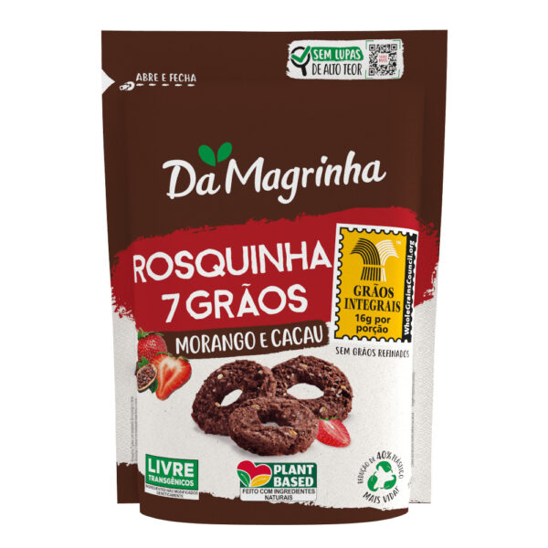Rosquinhas 7 Grãos 120G - Cacau e Morango