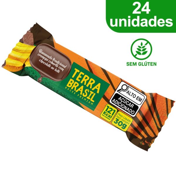Bananada Terra Brasil Chocolate ao Leite - Caixa/display 24x30g