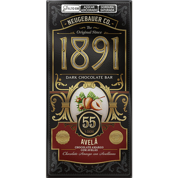 TABLETE 1891 AVELÃ 55% (10X90G)