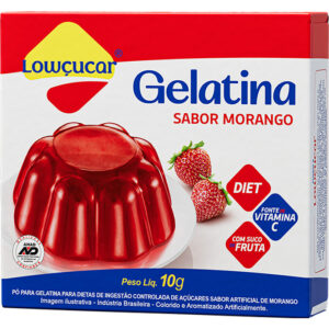GELATINA LOWCUCAR  MORANGO 10G