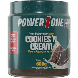 Pasta de Amendoim Power1One - Cookies N Cream 600G