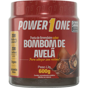 Pasta de Amendoim Power1One - Bombom de Avela 600G