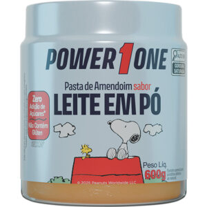 Pasta de Amendoim Power1One - Leite em Pó SNOOPY 600G