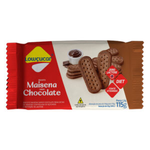 BISCOITO MAISENA CHOCOLATE LOW ZERO ACUCARES 115G