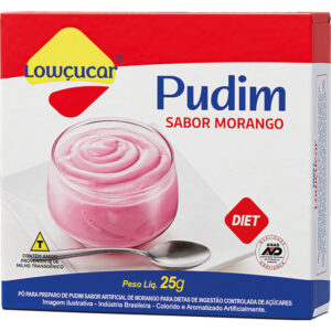 PO P/ PREP PUDIM  MORANGO CARTUCHO 25G