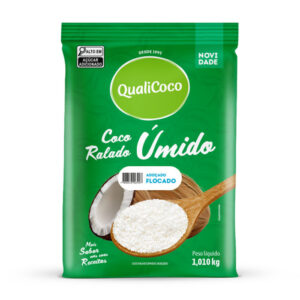 COCO RALADO FLOCADO UMIDO ADOCADO 1,010kg QualiCoco