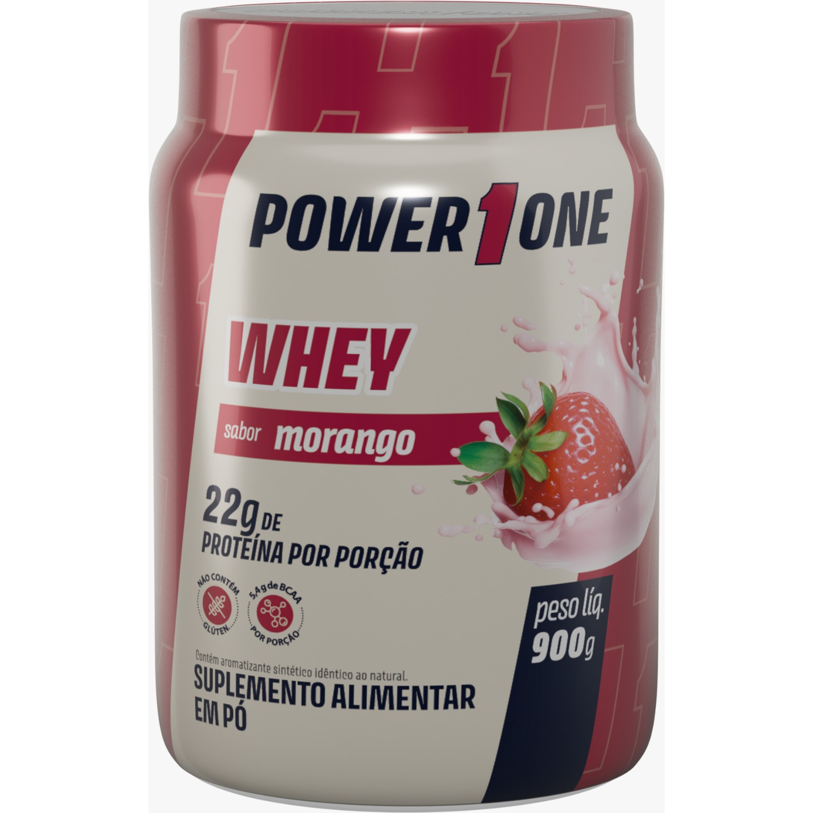 Whey Protein Concentrado 100% 900g - Morango