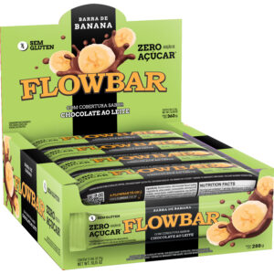 BARRA DE BANANA FLOWBAR ZERO ACUCAR AO LEITE (24x24G)
